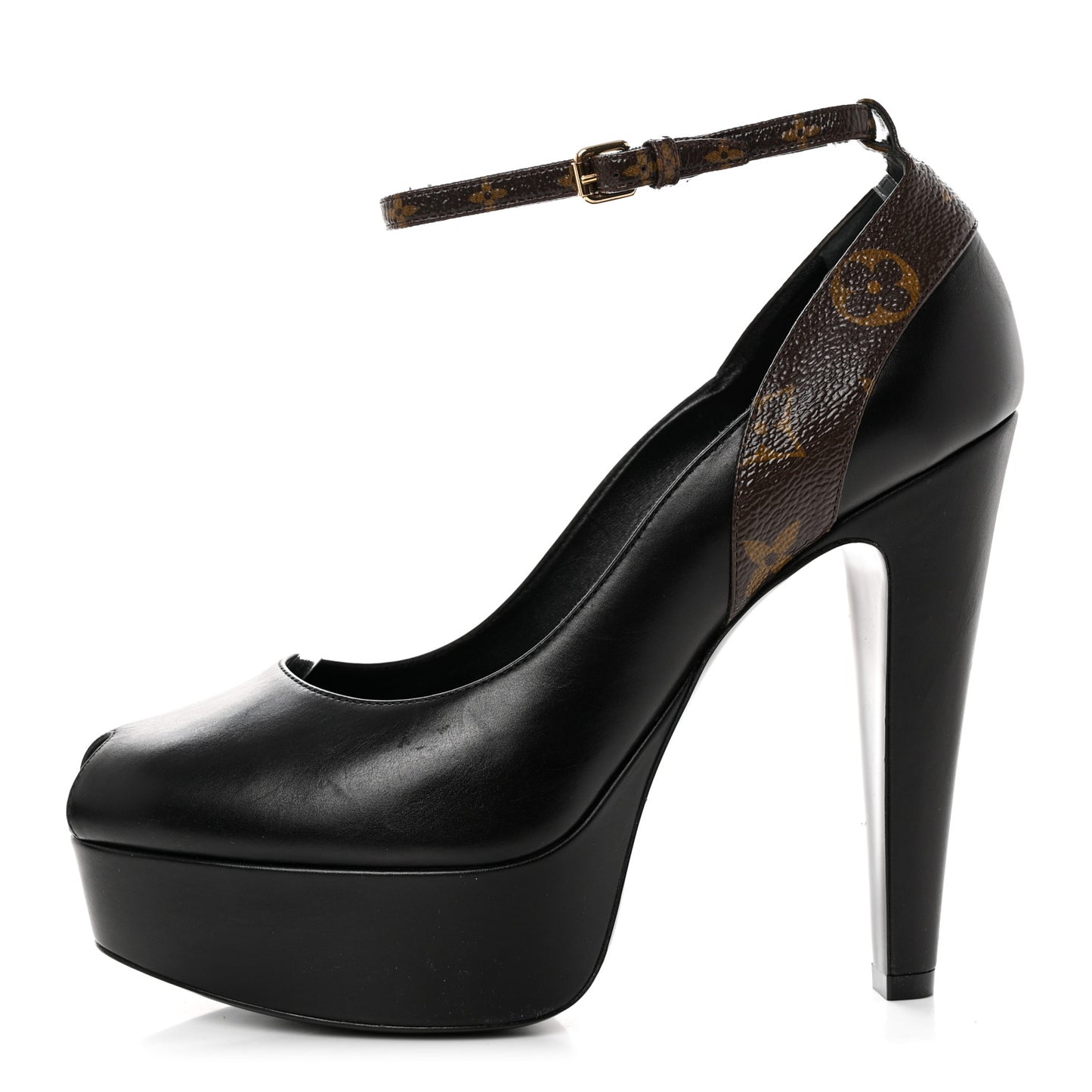 Calfskin Monogram Afterglow Platform Pumps 39 Black