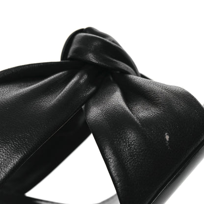 Saint Laurent Calfskin Bianca Knotted Mule Sandals 37 Black 11 of 14