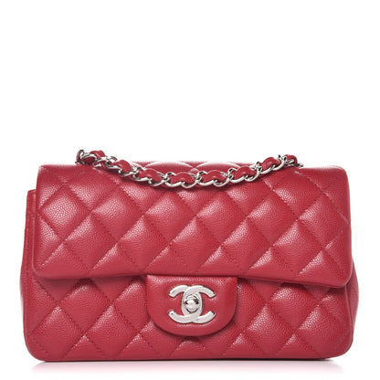 Chanel Caviar Quilted Mini Rectangular Flap Red 1 of 8