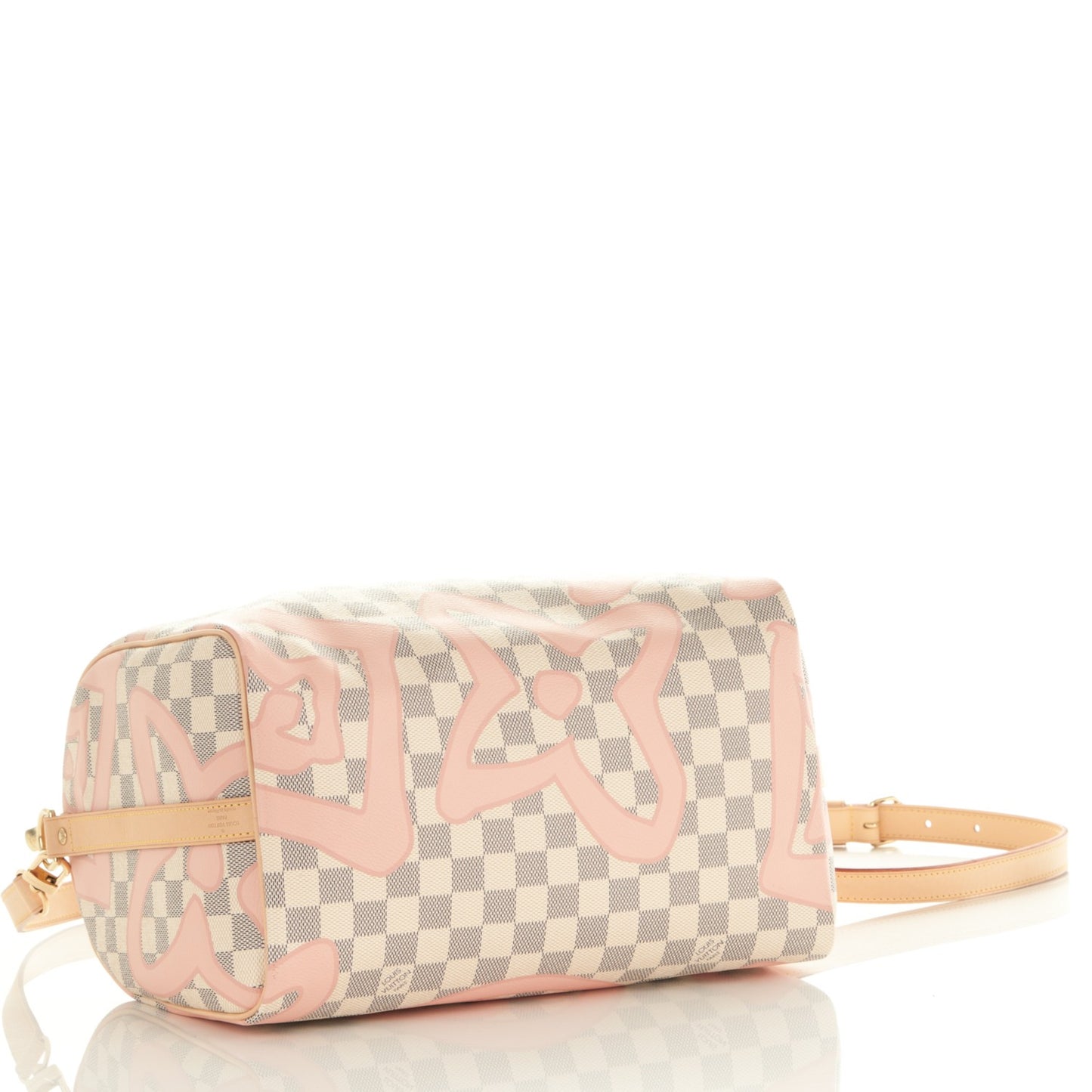 Damier Azur Tahitienne Speedy Bandouliere 30 Rose Ballerine