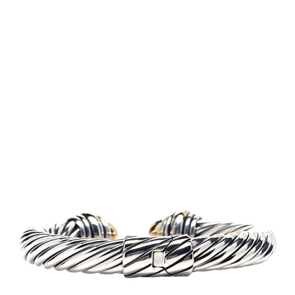 David Yurman Sterling Silver 14K Yellow Gold 10mm Cable Classics Bracelet 3 of 5