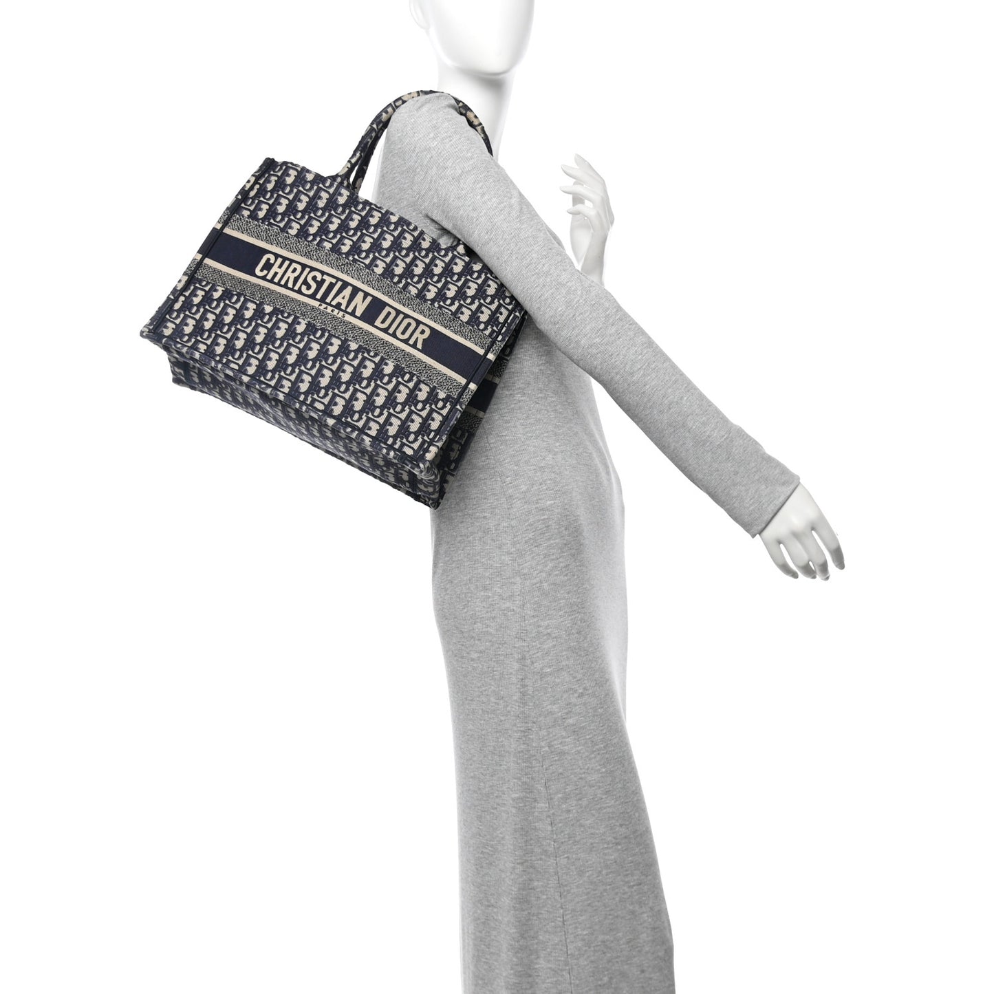 Oblique Medium Book Tote Blue Multicolor