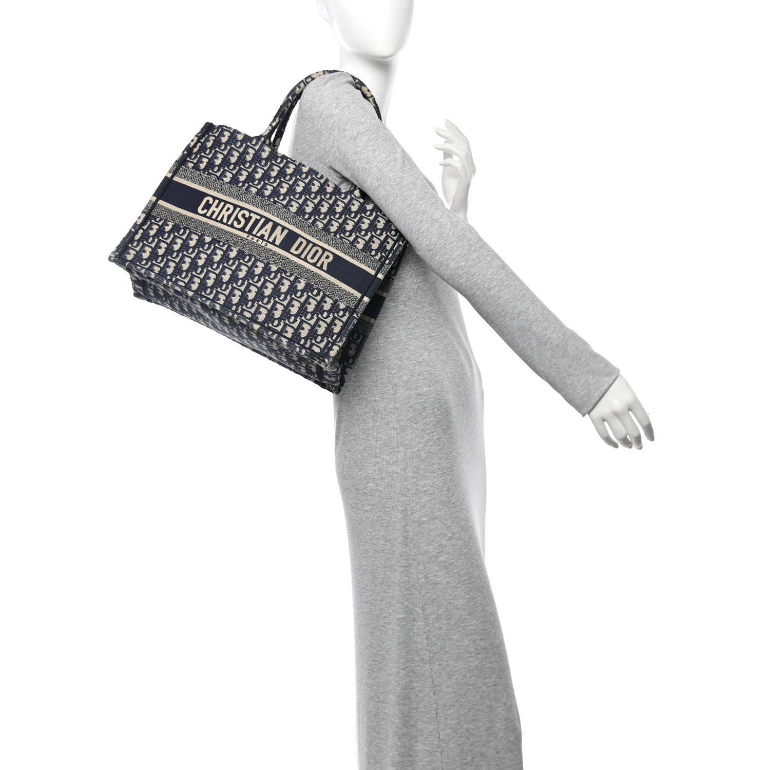 Christian Dior Oblique Medium Book Tote Blue Multicolor 2 of 13