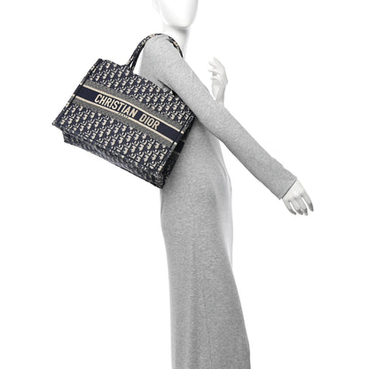 Christian Dior Oblique Medium Book Tote Blue Multicolor 2 of 13