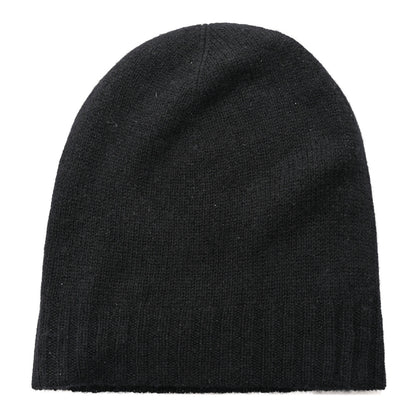 Chanel Cashmere CC Beanie Hat Black 3 of 5