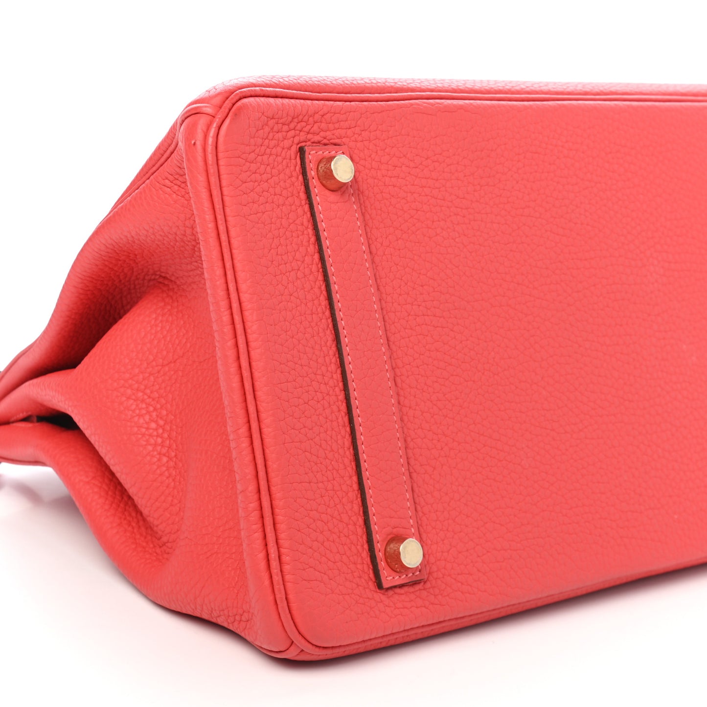 Taurillon Clemence Birkin 35 Rouge Pivoine