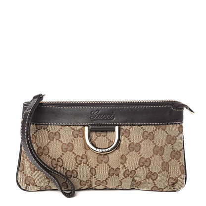 Gucci Monogram D Ring Wristlet Dark Brown 1 of 7