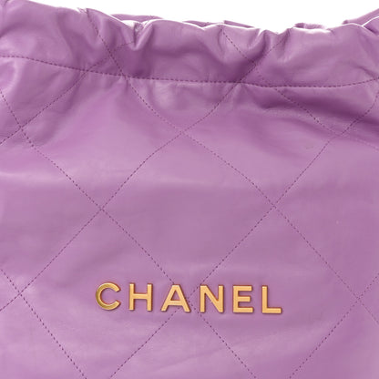 Chanel Shiny Calfskin Quilted Small Chanel 22 Purple 9 of 11