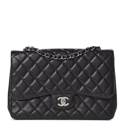 Chanel Caviar Quilted Jumbo Single Flap Black 1 of 12