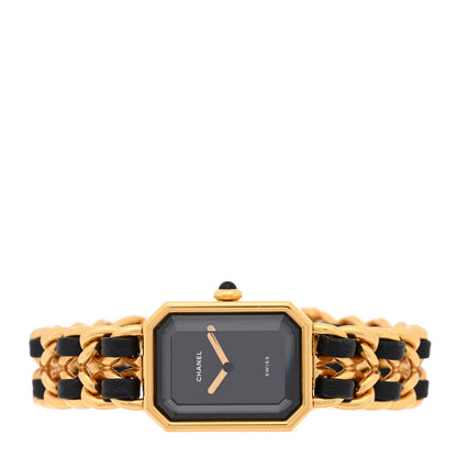 Chanel Stainless Steel Lambskin 20mm Chain Premiere Quartz Watch Gold L 2 of 4