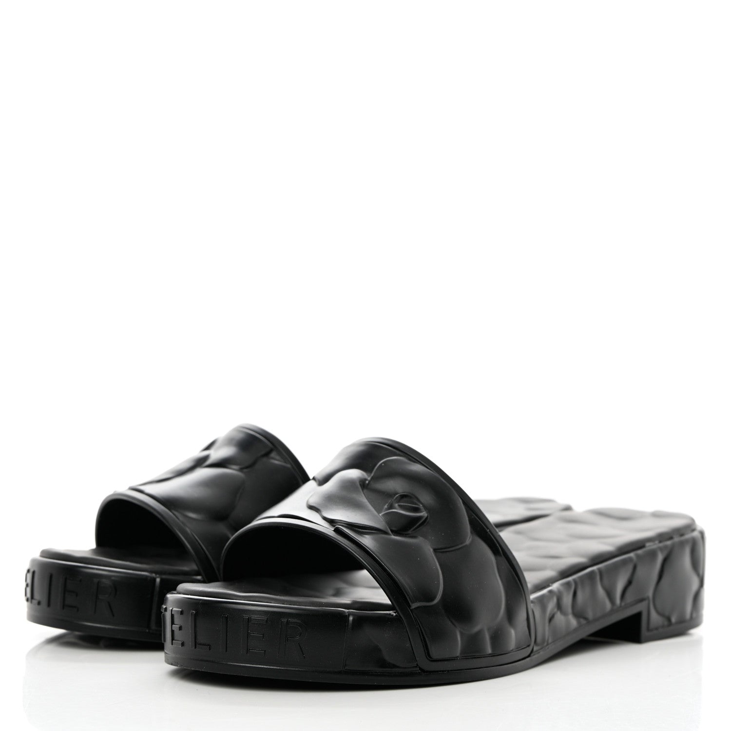 Valentino Garavani Rubber Atelier 03 Rose Edition 25/40mm Platform Slide Sandals 40 Black 5 of 12