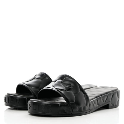 Valentino Garavani Rubber Atelier 03 Rose Edition 25/40mm Platform Slide Sandals 40 Black 5 of 12