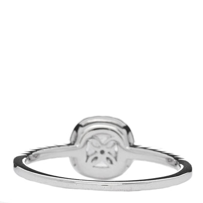 Parker & West by FASHIONPHILE 18K White Gold Diamond 0.33ct Cushion Cut Pave Halo Engagement Ring 53 6.5 3 of 6