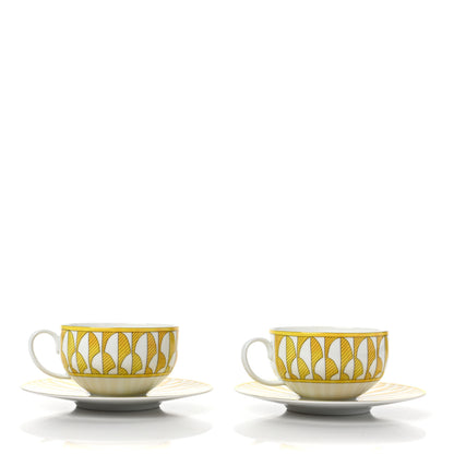 Hermes Porcelain Soleil d'Hermes Breakfast Cup And Saucer Set Of 2 2 of 6