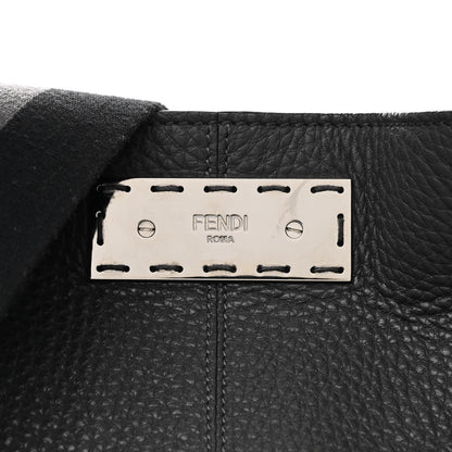 Fendi Cuoio Romano Glazed Fabric FF 1974 Peekaboo X-Lite Fit Asfalto Mou Black 8 of 11