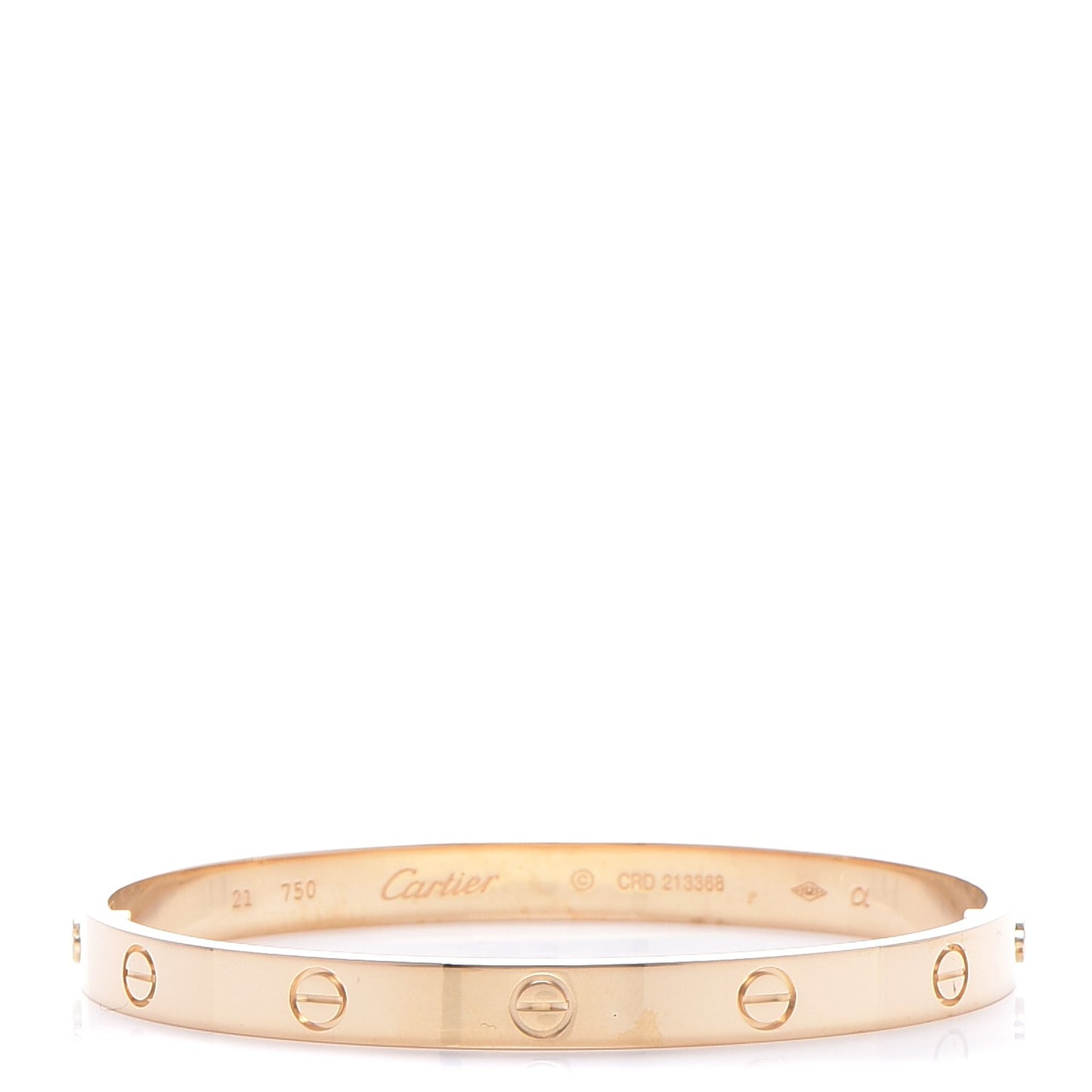 18K Yellow Gold LOVE Bracelet 21