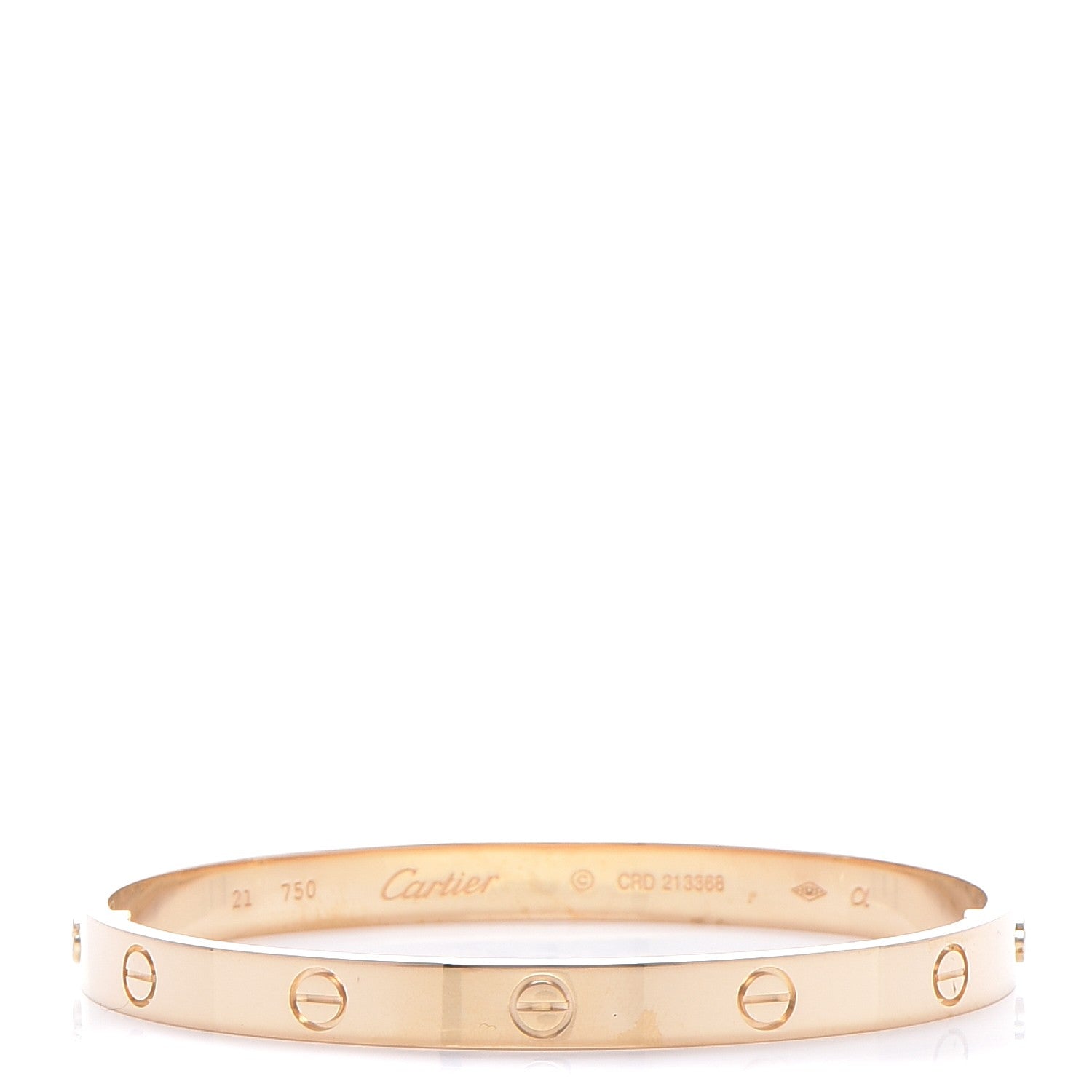 Cartier 18K Yellow Gold LOVE Bracelet 21 1 of 10