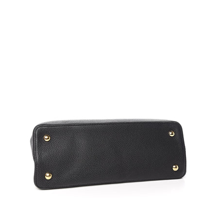 Louis Vuitton Taurillon Capucines MM Black 4 of 13