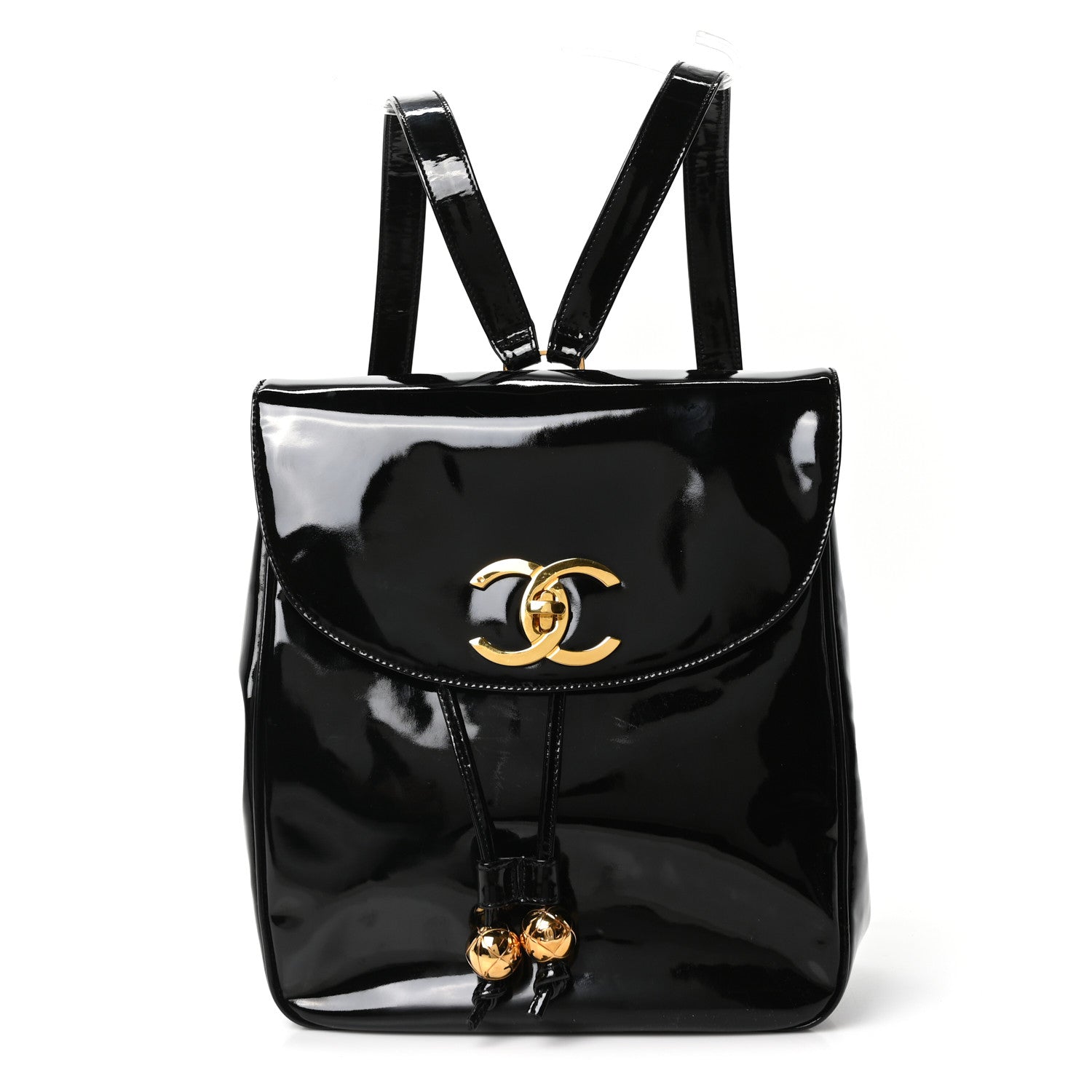 Chanel Patent CC Drawstring Backpack Black 1 of 10