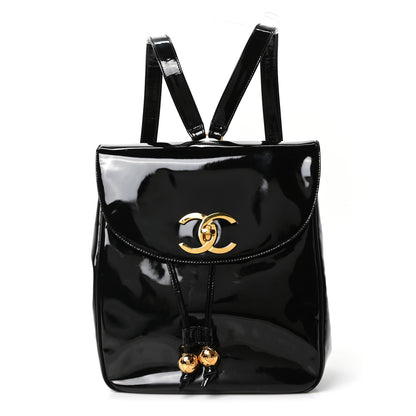 Chanel Patent CC Drawstring Backpack Black 1 of 10