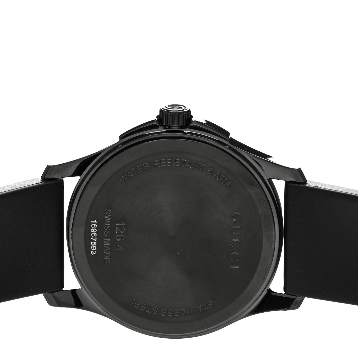 PVD Stainless Steel Rubber 38mm G-Timeless Angry Cat Quartz Watch Black