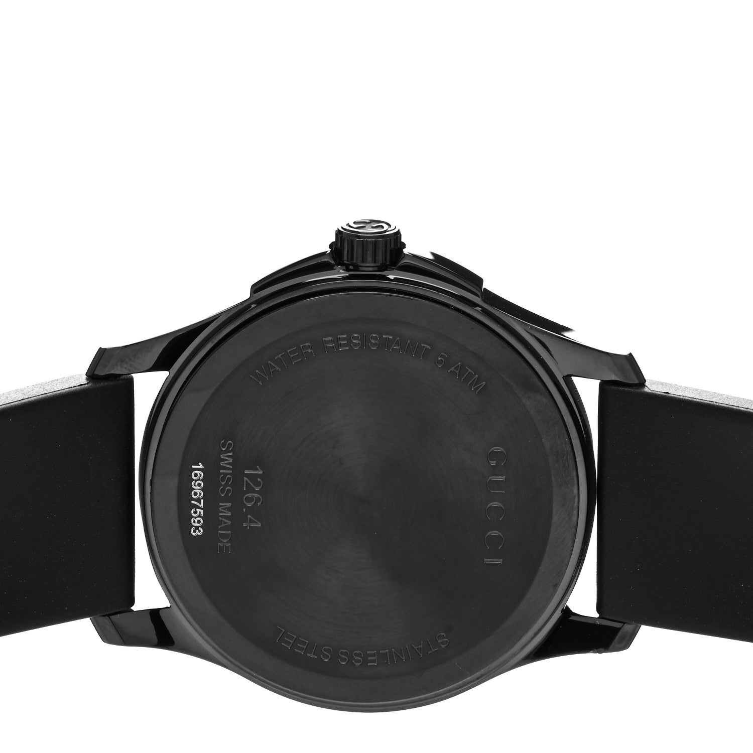 Gucci PVD Stainless Steel Rubber 38mm G-Timeless Angry Cat Quartz Watch Black 4 of 4