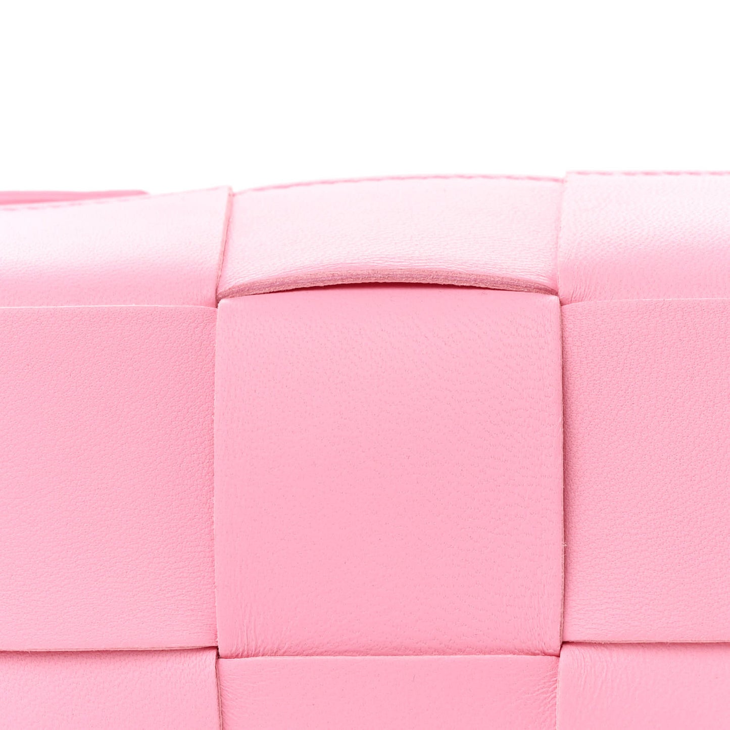 Lambskin Maxi Intrecciato Small Brick Cassette Bag Pink Ribbon