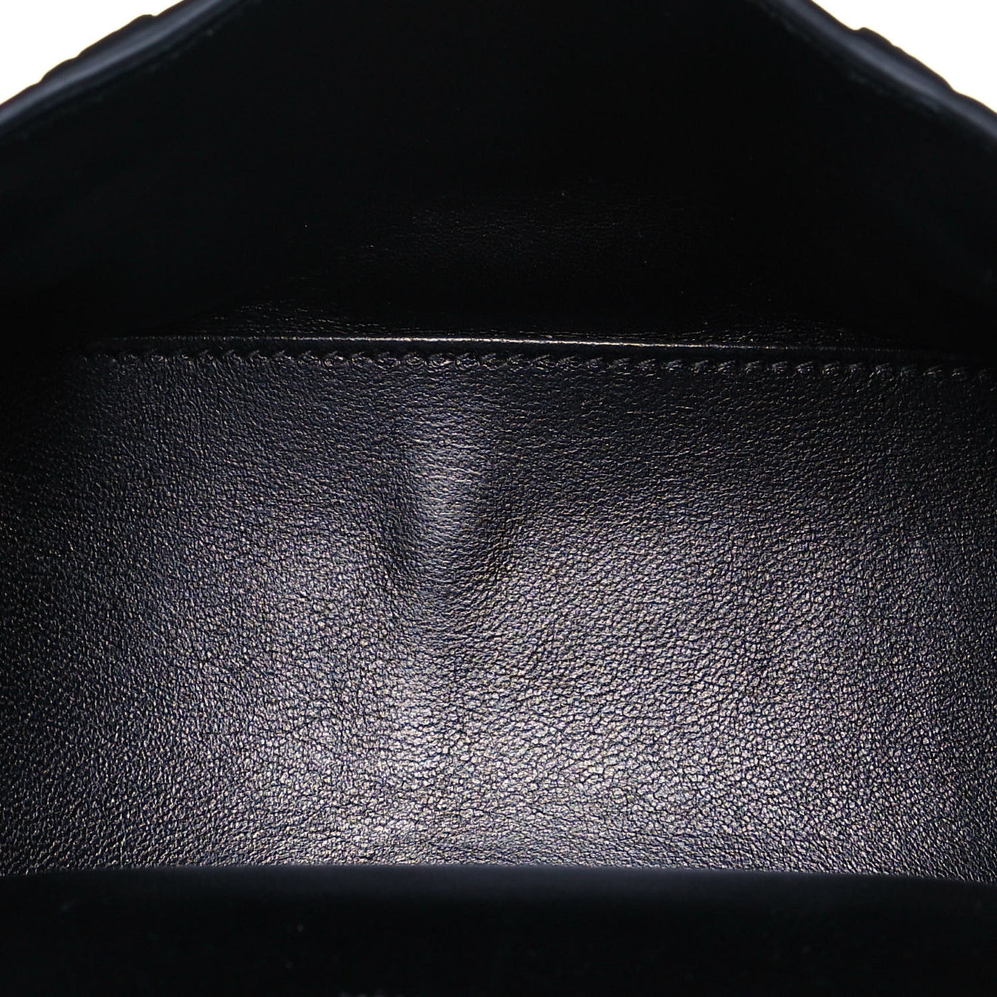 Shiny Calfskin Monochrome Crocodile Embossed Hourglass Top Handle Bag XS Black