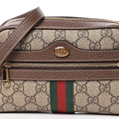Gucci GG Supreme Monogram Web Mini Ophidia Shoulder Bag Brown 10 of 11