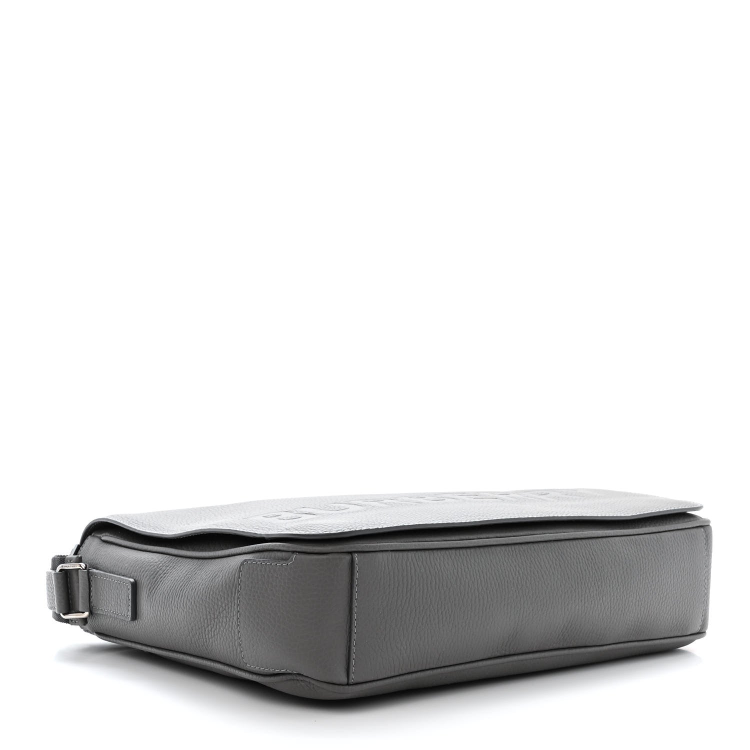 Burberry Grainy Calfskin Embossed Bruno Messenger Charcoal Grey 4 of 11