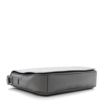 Burberry Grainy Calfskin Embossed Bruno Messenger Charcoal Grey 4 of 11