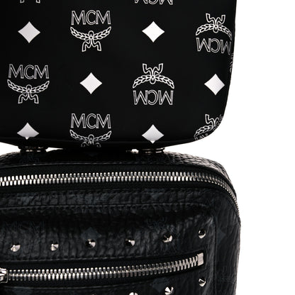 MCM Visetos Trey 4-in-1 Sling Backpack Black Gold 11 of 23