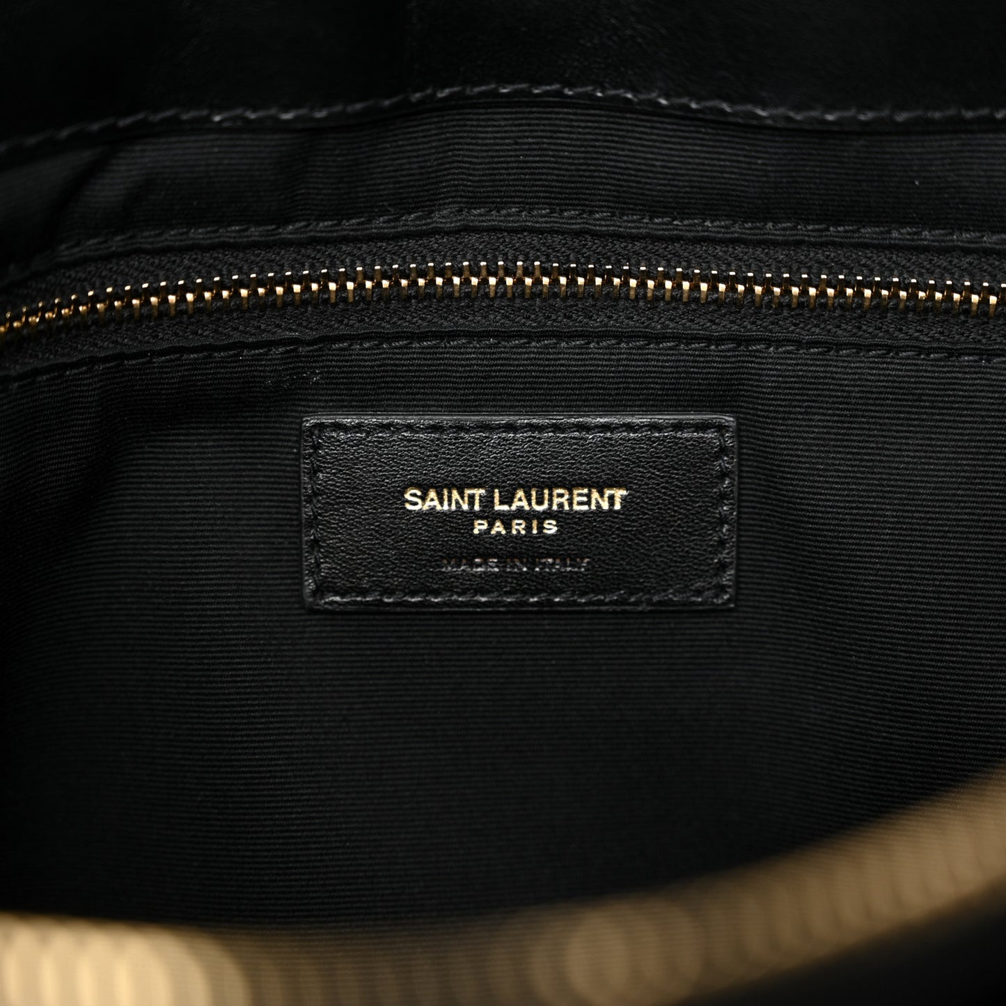 Calfskin Y Quilted Monogram Large Loulou Chain Satchel Black