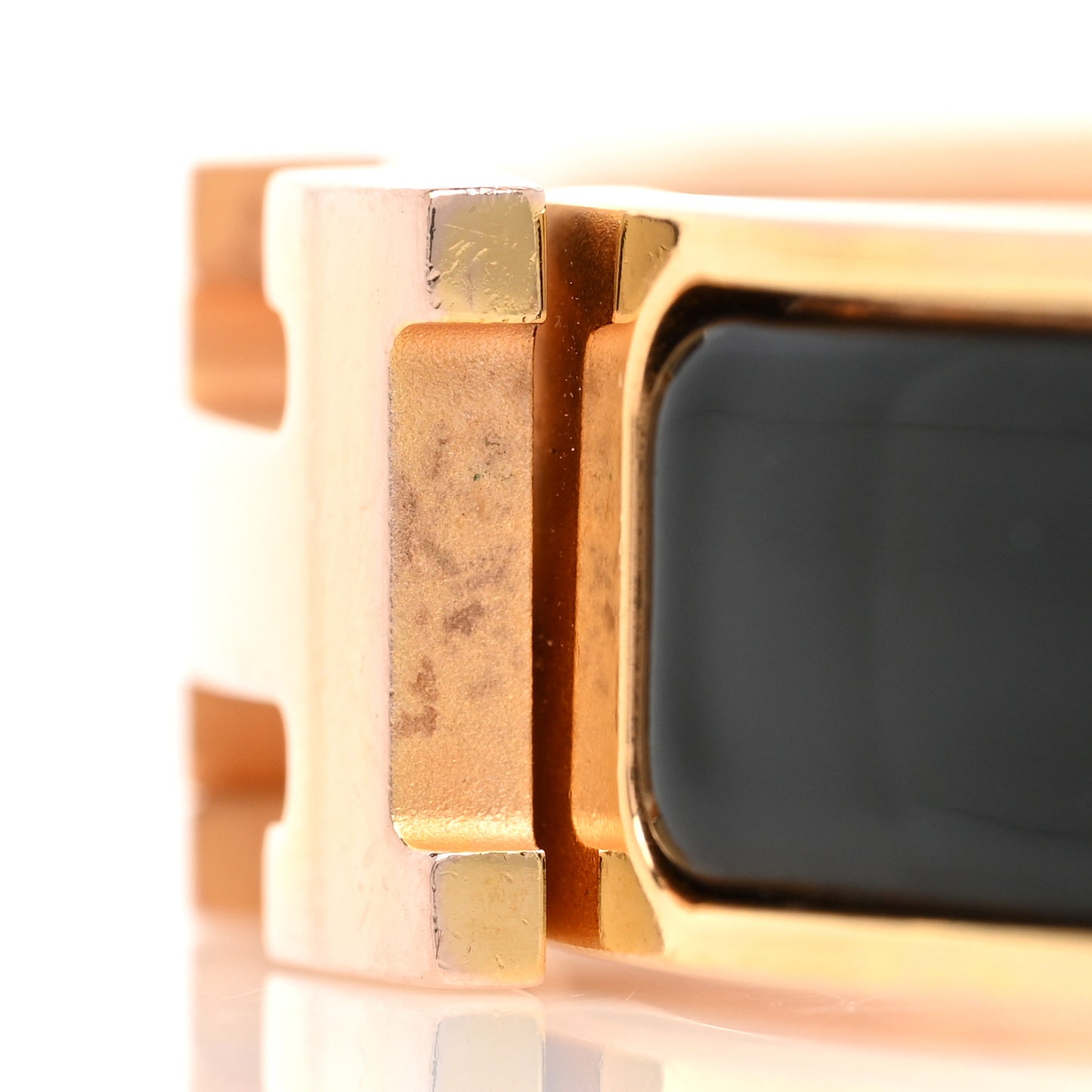 Enamel Narrow Clic Clac H Bracelet PM Black