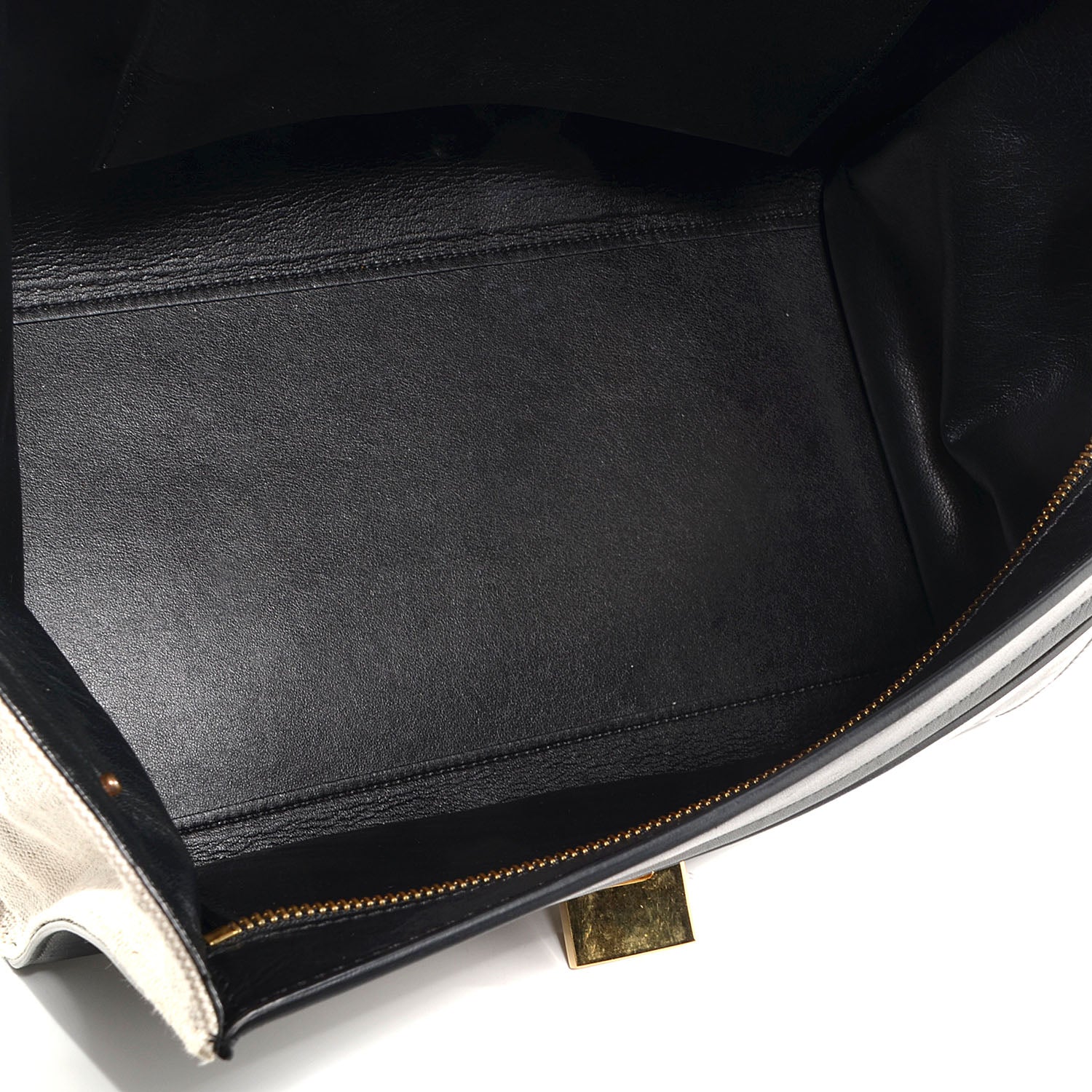 Celine Smooth Calfskin Canvas Medium Trapeze Black 5 of 9