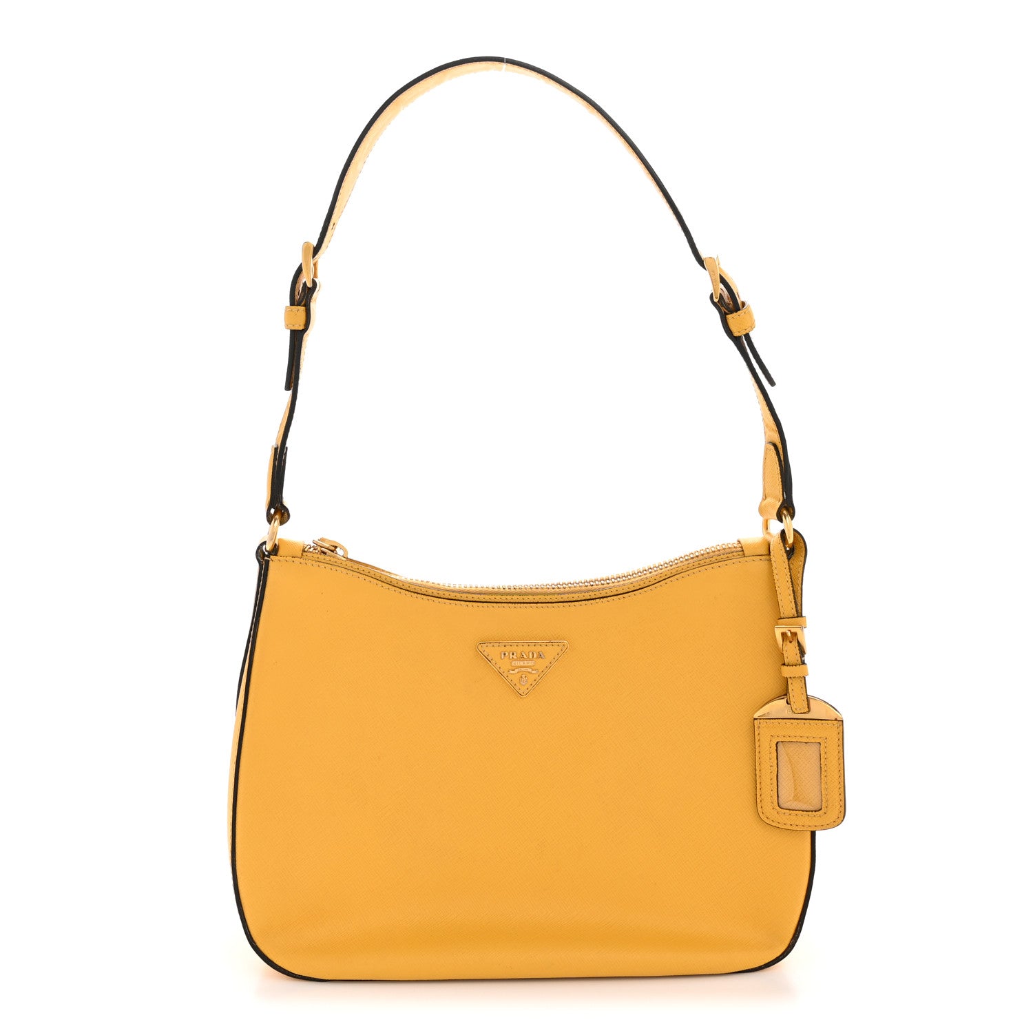 Prada Saffiano Lux Shoulder Bag Soleil 1811559 – FASHIONPHILE