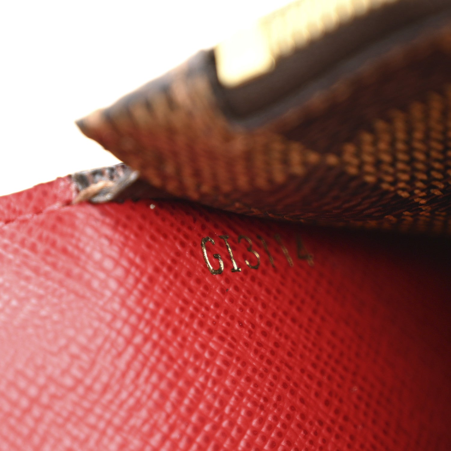 Louis Vuitton Damier Ebene Josephine Wallet Red 8 of 12