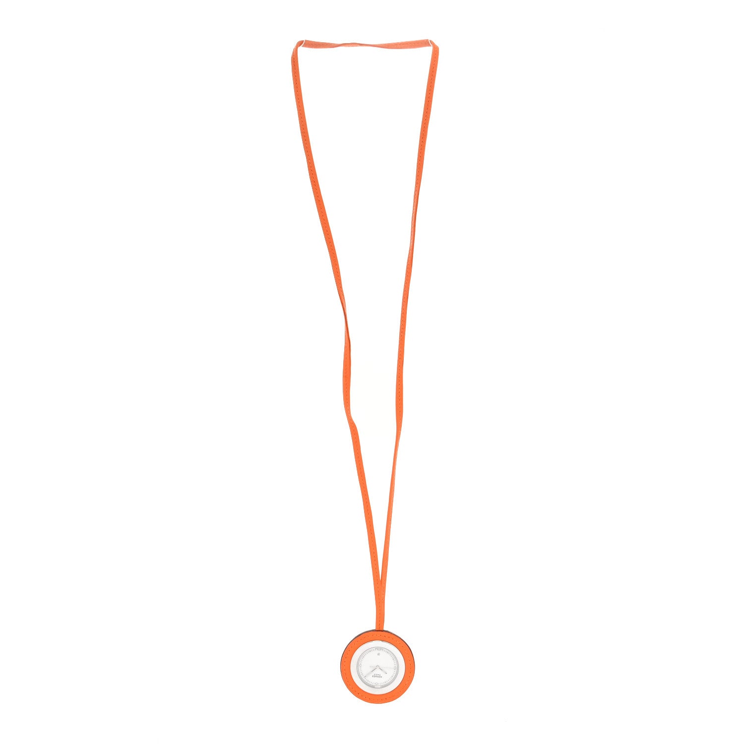 Hermes Stainless Steel Swift 34mm Harnais Pocket Quartz Watch Orange 3 of 5