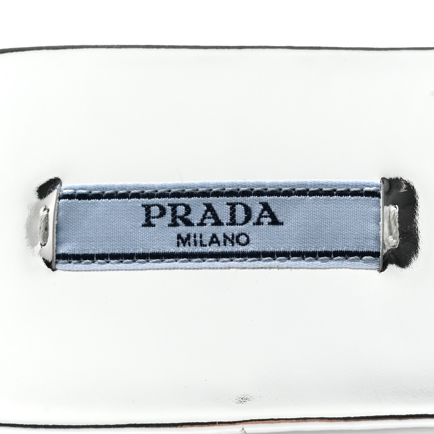 Prada Plexiglass Metallic Calfskin Metal Triangle Logo Ciabatte Flat Slide Sandals 40 Argento 7 of 12