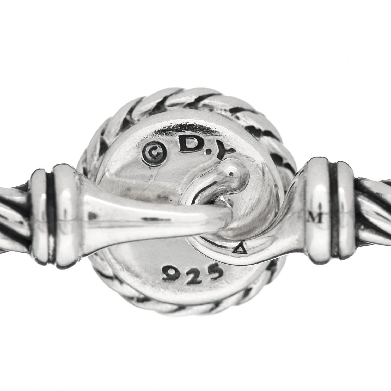David Yurman Sterling Silver Black Orchid 3mm Chatelaine Bracelet 4 of 4