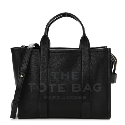 Marc Jacobs Grained Calfskin Medium The Tote Bag Black 1 of 9