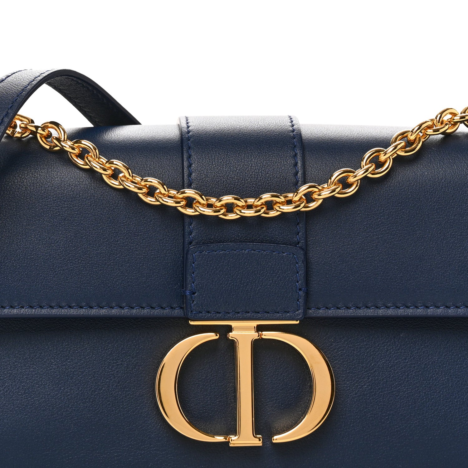 Christian Dior Calfskin 30 Montaigne East West Chain Flap Bag Blue 5 of 10