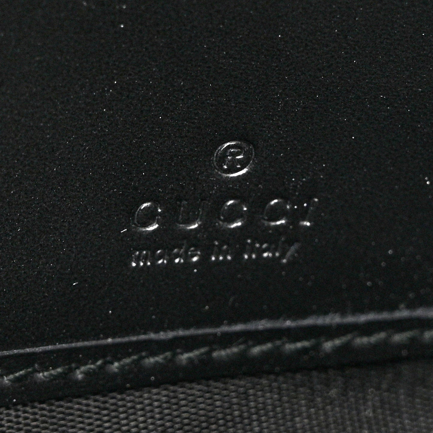 Guccissima Signature Crystal Cat Flap Wallet Black