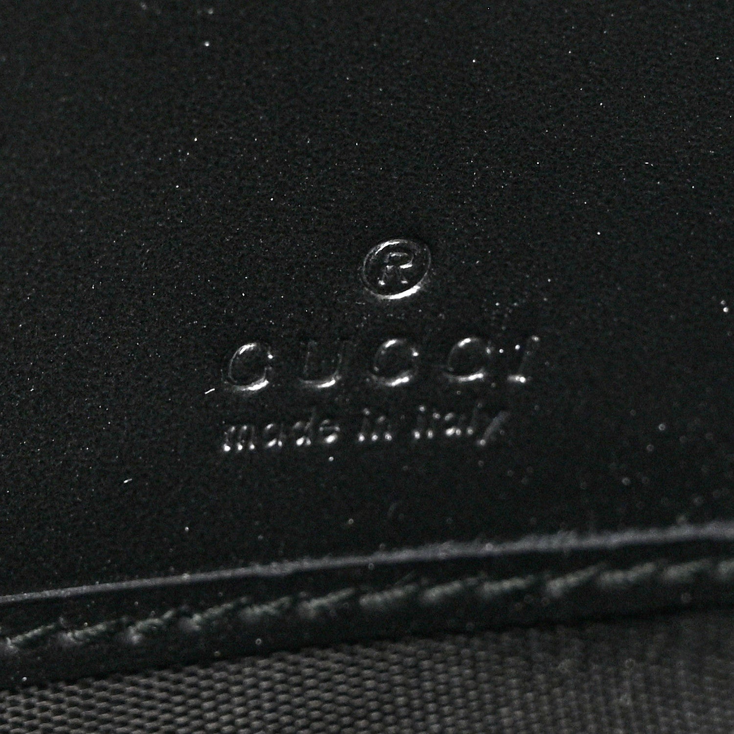 Gucci Guccissima Signature Crystal Cat Flap Wallet Black 7 of 9