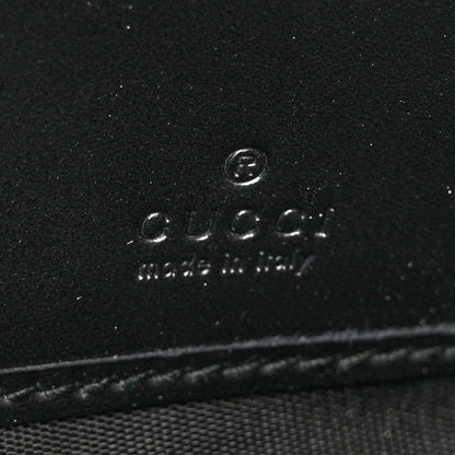 Gucci Guccissima Signature Crystal Cat Flap Wallet Black 7 of 9