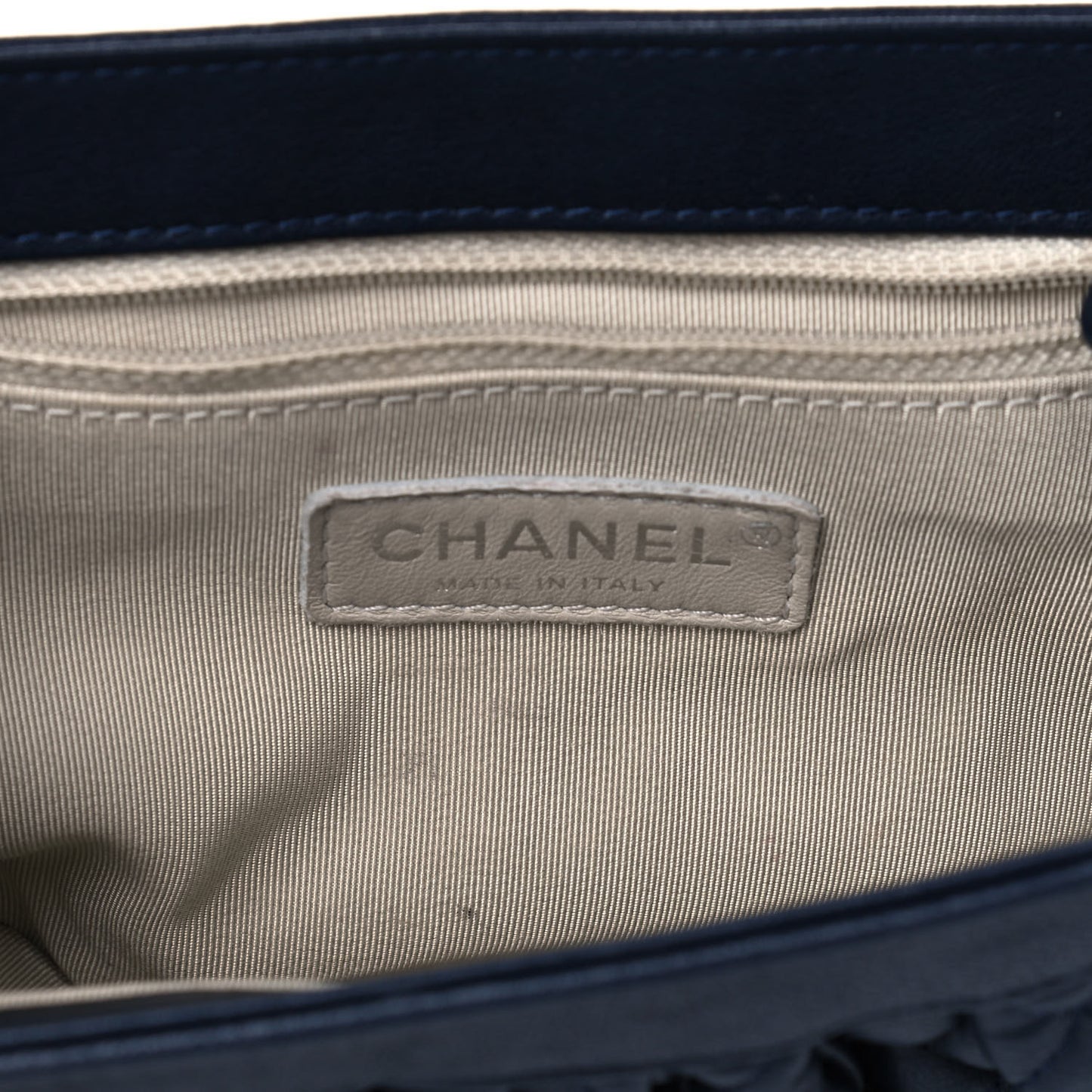 Washed Lambskin Mini Chain Around Messenger Navy Blue