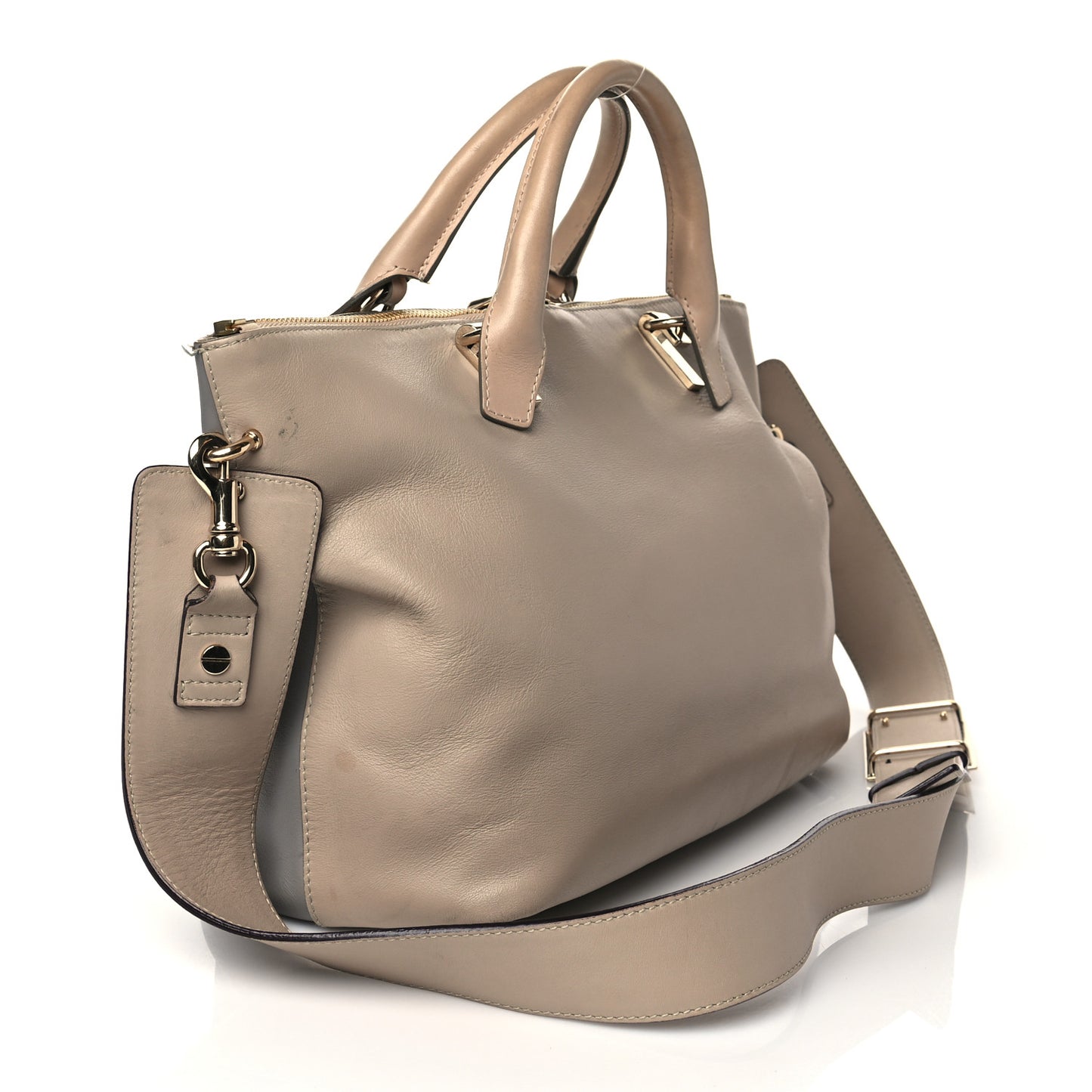 Smooth Calfskin Medium Baylee Tote Street Grey Rope Beige