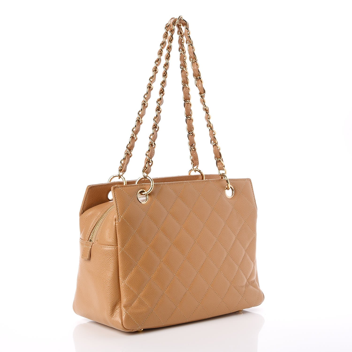 Chanel Caviar Quilted Petit Timeless Tote PTT Beige 3 of 7