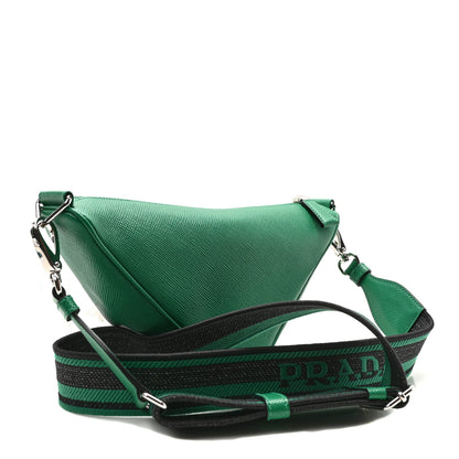 Prada Saffiano Lux Triangle Shoulder Bag Mango 3 of 9