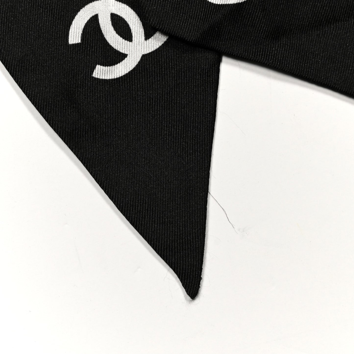 Silk Slim Bandeau Scarf Black